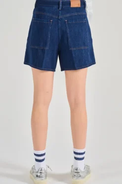 Forte forte shorts denim cotone blu