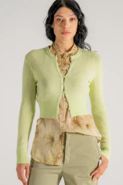 Forte forte small sweater cashmere/wool verde