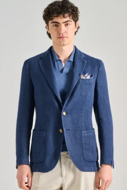 Giacca 100% tessuto blu