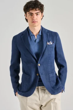 Giacca 100% tessuto blu