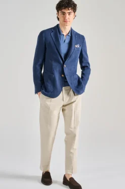 Giacca 100% tessuto blu