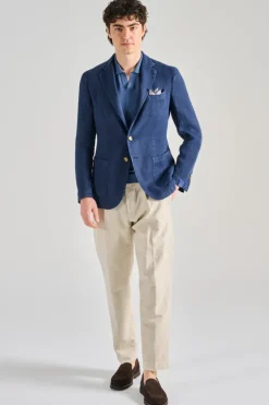 Giacca 100% tessuto blu