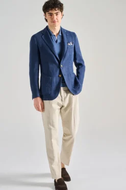 Giacca 100% tessuto blu