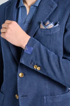 Giacca 100% tessuto blu