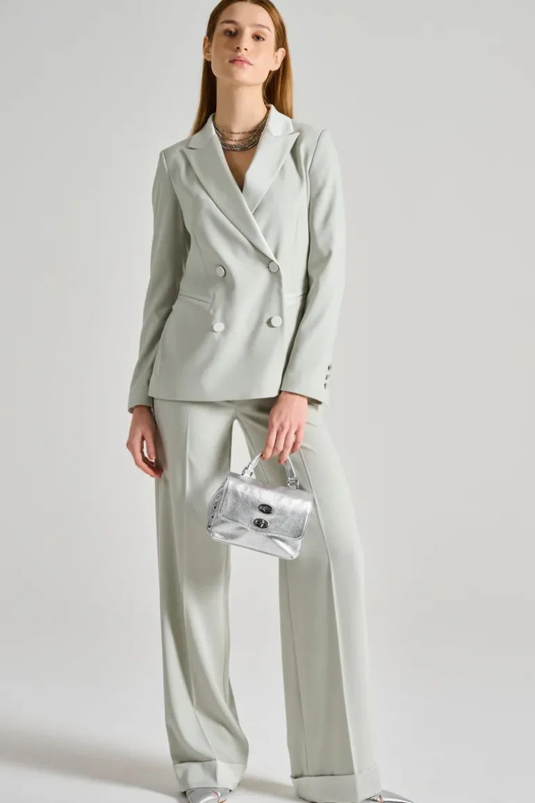 Giacca anvers satin doppiopetto verde