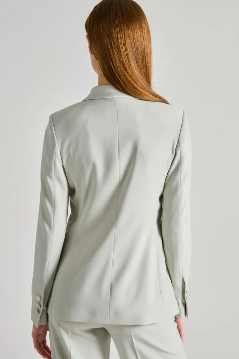 Giacca anvers satin doppiopetto verde