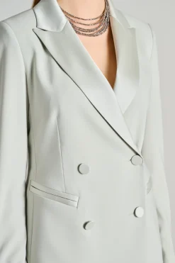 Giacca anvers satin doppiopetto verde