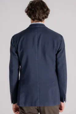 Giacca blu in lana/poliestere