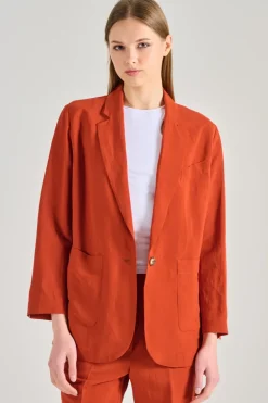 Giacca costes tessuto rosso