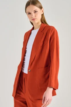 Giacca costes tessuto rosso