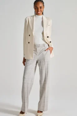 Giacca doppiopetto fiammato bianco