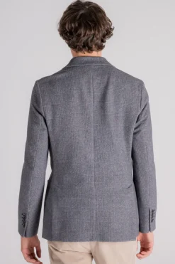 Giacca felpa cotone/elastam grigio