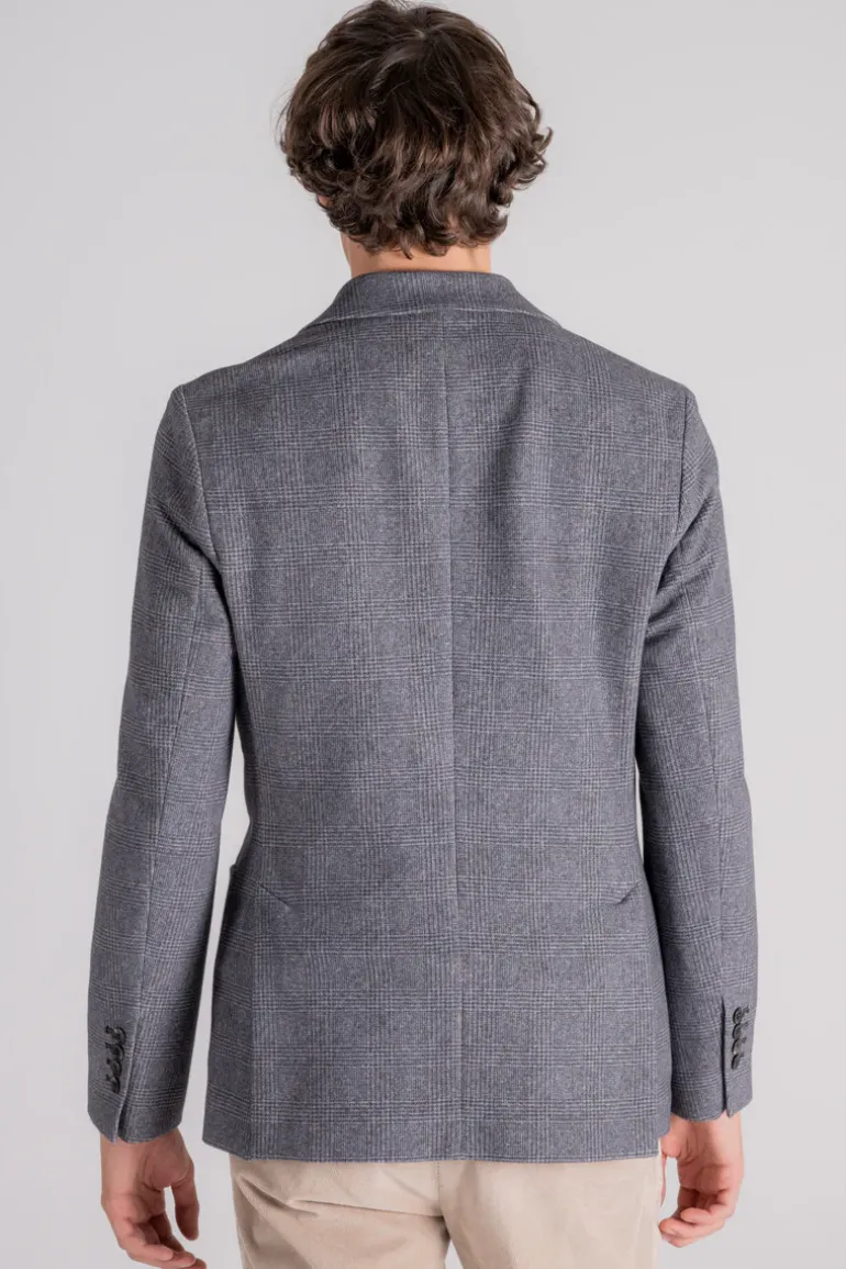 Giacca felpa cotone/elastam grigio