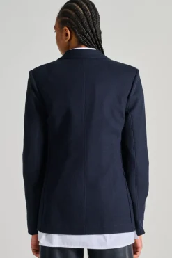 Giacca honeycomb blu