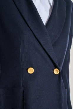 Giacca honeycomb blu