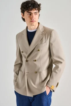 Giacca il beige tessuto beige