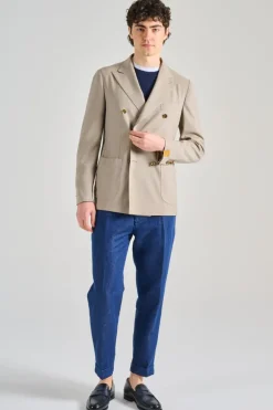 Giacca il beige tessuto beige