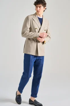 Giacca il beige tessuto beige