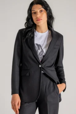 Giacca lana/cashmere/poliammide nero