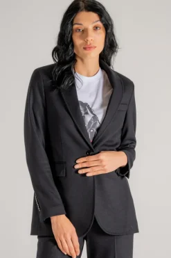 Giacca lana/cashmere/poliammide nero