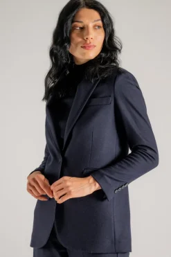 Giacca lana/cashmere/poliammide blu