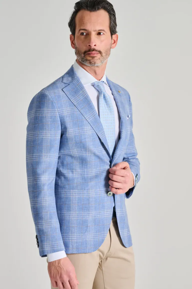 Giacca madrid tessuto azzurro