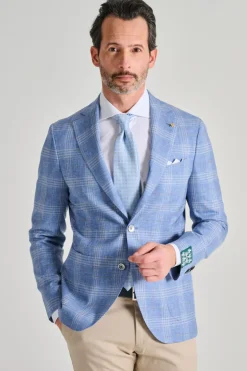 Giacca madrid tessuto azzurro