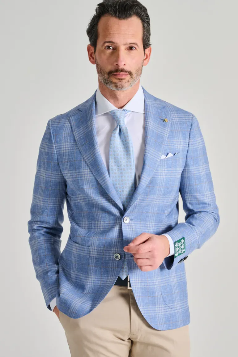 Giacca madrid tessuto azzurro