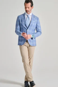 Giacca madrid tessuto azzurro