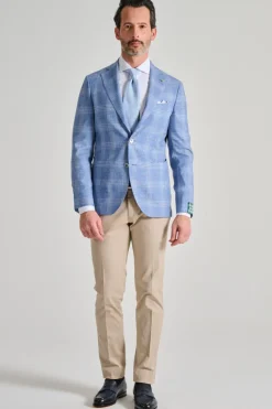 Giacca madrid tessuto azzurro