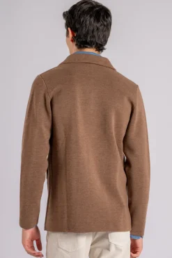 Giacca maglia 100% lana vergine beige