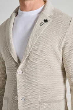 Giacca maglia beige