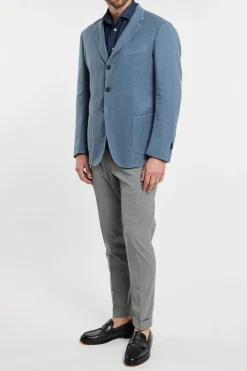 Giacca multicolor in misto cotone/lino