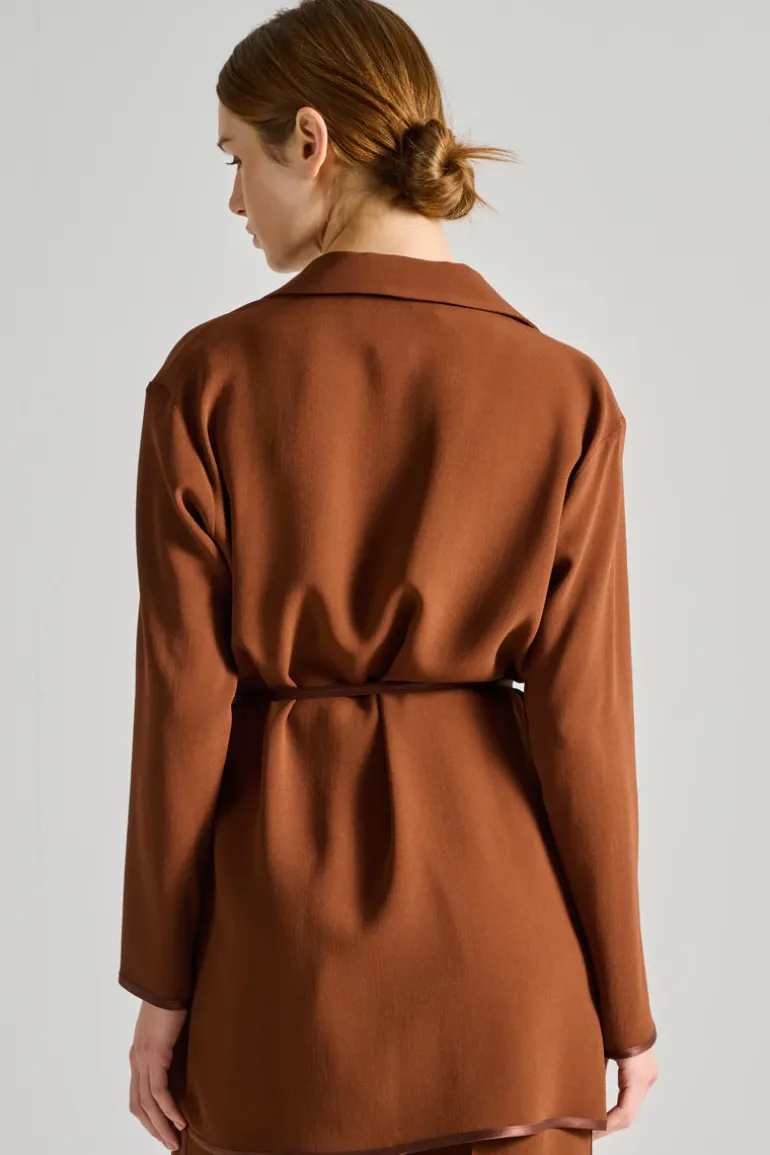 Giacca pelle marrone