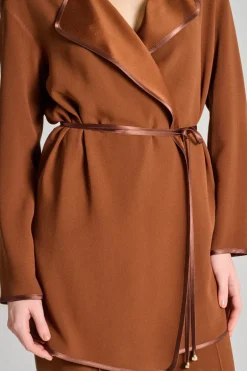 Giacca pelle marrone