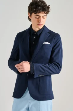 Giacca piquet blu