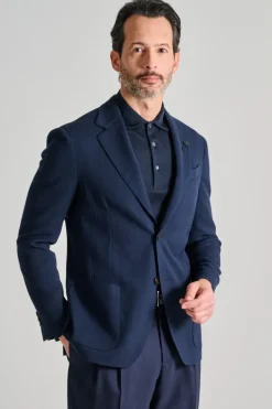 Giacca roma tessuto blu