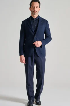 Giacca roma tessuto blu