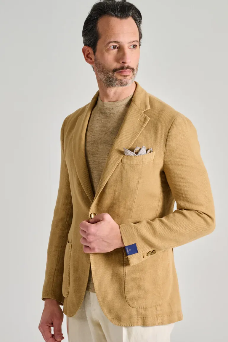 Giacca tessuto beige