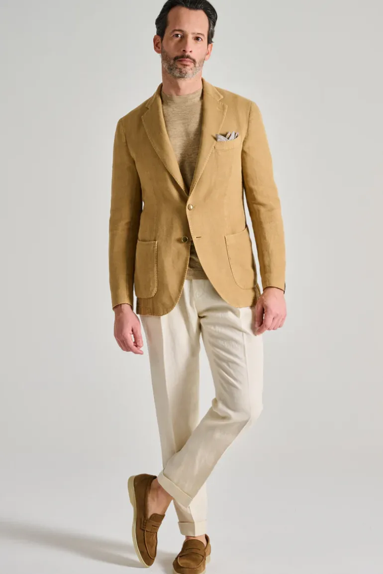 Giacca tessuto beige