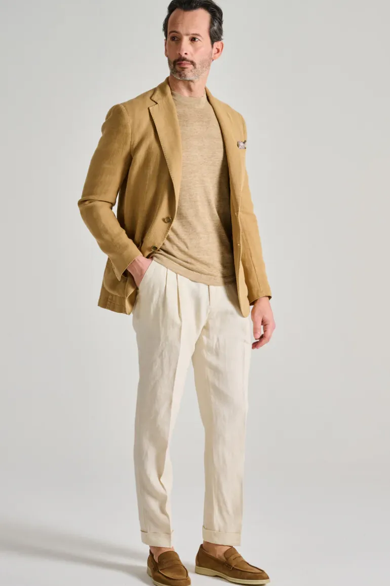 Giacca tessuto beige