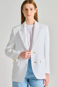 Giacca tessuto bianco