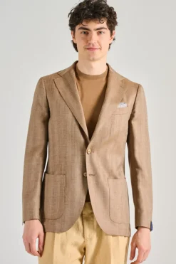 Giacca tessuto marrone