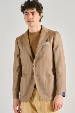 Giacca tessuto marrone