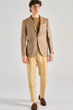 Giacca tessuto marrone