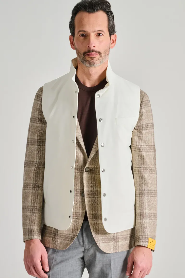 Gilet imbottito piuma beige