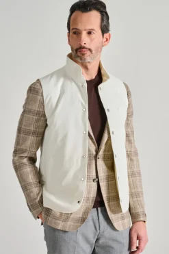 Gilet imbottito piuma beige