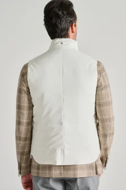 Gilet imbottito piuma beige