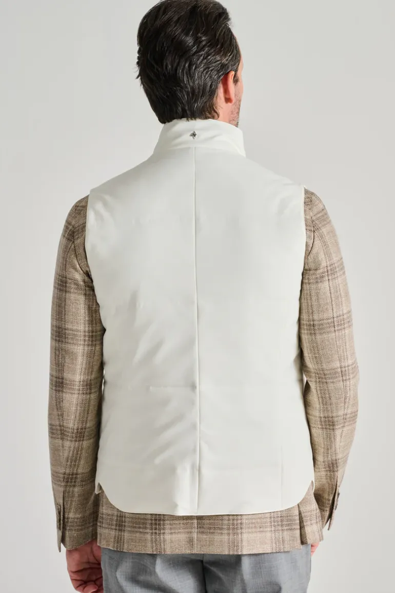 Gilet imbottito piuma beige