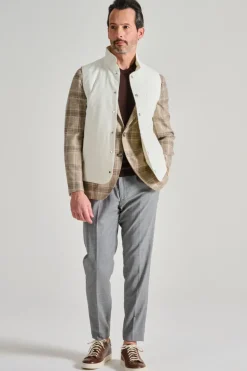Gilet imbottito piuma beige